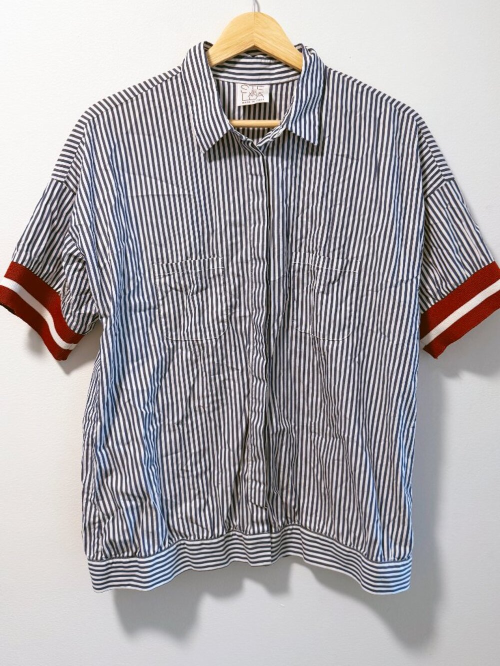 Stella Jean Made in Italy Striped Blouson Top - Luxury Designer - L